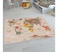 Paco Home Tapis Enfant, Tapis Chambre Jeu Garçon Fille Moderne Antidérapant, Dimension:140x200 cm, Couleur:Beige 2