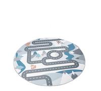 Paco Home Tapis Enfant, Tapis Chambre Jeu Garçon Fille Moderne Antidérapant, Dimension:160 cm Rond, Couleur:Crème