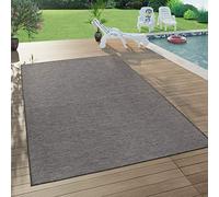 Paco Home Tapis Extérieur Balcon Terrasse Gris Rose Vert Couleurs Pastel Tissage À Plat, Dimension:120x160 cm, Couleur:Gris
