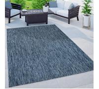 Paco Home Tapis Extérieur Balcon Terrasse Tapis Cuisine Uni Motif Moucheté Bleu 300x400 cm