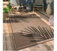 Paco Home Tapis Exterieur Salon Cuisine Boho Fleurs Lavable En Machine 3D Beige Vert Foncé Beige 80x150 cm