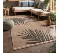 Paco Home Tapis Exterieur Terrasse Salon Cuisine Motif Boho Motif Fleuri Motif Geometrique, Dimension:200x280 cm, Couleur:Beige 2