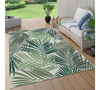 Paco Home Tapis Extérieur Terrasse Salon Cuisine Motif Palmiers Jungle Fleuri Boho Vert - Dimensions: 280x380 cm - Couleur: Vert