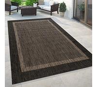 Paco Home Tapis Intérieur Et Extérieur Balcon Terrasse Cuisine Boho Moderne Oriental, Dimension:120x160 cm, Couleur:Anthracite