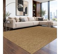 Paco Home Tapis Intérieur Et Extérieur Balcon Terrasse Tapis Cuisine Monochrome Moucheté, Dimension:200x280 cm, Couleur:Café