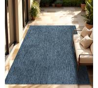 Paco Home Tapis Intérieur Et Extérieur Balcon Terrasse Tapis Cuisine Monochrome Moucheté, Dimension:300x400 cm, Couleur:Bleu