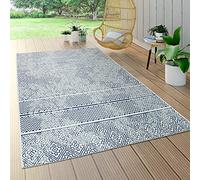 Paco Home Tapis Intérieur & Extérieur Balcon Terrasse Cuisine Jardin Moderne, Dimension:80x150 cm, Couleur:Bleu 9