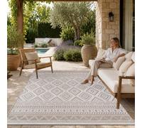 Paco Home Tapis Intérieur & Extérieur Balcon Terrasse Cuisine Motif Ethnique Boho Moderne, Dimension:200x280 cm, Couleur:Beige 2