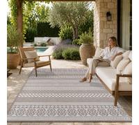 Paco Home Tapis Intérieur & Extérieur Balcon Terrasse Cuisine Motif Ethnique Boho Moderne, Dimension:80x150 cm, Couleur:Beige