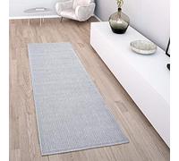 Paco Home Tapis Intérieur & Extérieur Terrasse Et Balcon Monochrome Structuré, Dimension:80x200 cm, Couleur:Gris