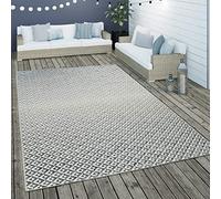 Paco Home Tapis Intérieur & Extérieur Tissage À Plat Géométrique Scandinave Design Losanges en Gris, Dimension:120x170 cm
