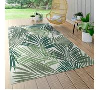 Paco Home Tapis Intérieur & Extérieur Tissage À Plat Jungle Découpé Design Palmiers Floral Vert 280x380 cm