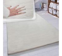 Paco Home Tapis Poils Longs Salon Fausse Fourrure Très Douce Uni en Diff. Coloris Et Tailles, Dimension:120x160 cm, Couleur:Crème