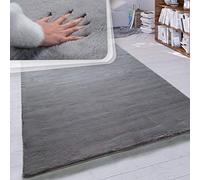Paco Home Tapis Poils Longs Salon Fausse Fourrure Très Douce Uni en Diff. Coloris Et Tailles, Dimension:140x200 cm, Couleur:Anthracite