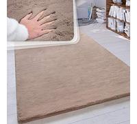 Paco Home Tapis Poils Longs Salon Fausse Fourrure Très Douce Uni en Diff. Coloris Et Tailles, Dimension:160x230 cm, Couleur:Beige