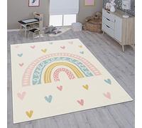 Paco Home Tapis pour Enfant Chambre d'enfant Fille Garçon Différents Motifs Et Tailles, Dimension:120 cm Rond, Couleur:Crème 4