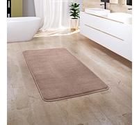 Paco Home Tapis Salle De Bain Tapis De Bain Tapis De Douche Moelleux Mousse À Mémoire De Forme Effet 3D Lavable, Dimension:60x100 cm, Couleur:Beige 2