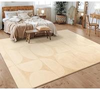 Paco Home Tapis Salon Chambre Adulte Poils Ras Motif Scandinave Motif Boho Motif Geometrique, Dimension:120x160 cm, Couleur:Beige 6