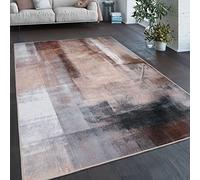 Paco Home Tapis Salon Chambre Adulte Tissage Plat Moderne Motif Abstrait Vintage Lavable en Machine, Dimension:120 cm Rond, Couleur:Multicolore 3