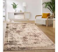 Paco Home Tapis Salon Chambre Vintage Oriental Abstrait Motif Moderne Beige, Dimension:80x150 cm