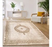 Paco Home Tapis Salon Chambre Vintage Oriental Abstrait Motif Moderne Beige Blanc, Dimension:200x280 cm