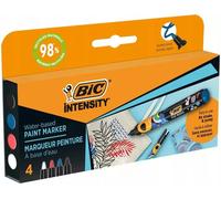 BIC Marqueur permanent Intensity pointe ogive moyenne Pochette de 4
