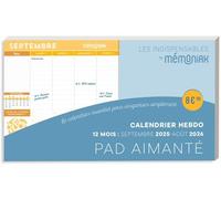 Pad aimanté Calendrier hebdo sept. 2025-août 2026, mini prix mini place - Collectif - Editions 365 - broché - Calendrier