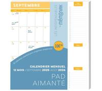Pad aimanté calendrier mensuel sept. 2025-août 2026, mini prix mini place - Collectif - Editions 365 - broché - Calendrier