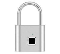 PadLock Cadenas à empreinte digitale pour salle de gym, résistant aux intempéries, multi-usage, cadenas étanche pour salle de sport, bagages, entrepôt, casier (chargement de type C)
