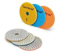Pads de polissage diamantés, système en 3 étapes, 100 mm, pour granit, marbre, terrazzo, quartz et pierre artificielle. Disque de polissage à l'eau, épaisseur 3 mm