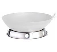 Paella World anneau de support en acier inoxydable pour les poêles wok Paella World acier avec poignée en bois