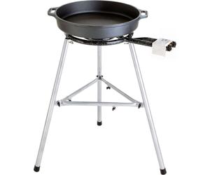 Paella World Set de poêles en fonte 1 brûleur avec poêle à paella en fonte Ø 38/40 cm Gastronomie/Catering
