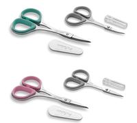 PAFASON Petit Broderie Ciseau Couture Ciseaux Ensemble Pointe Courbe Droite | Acier inoxydable pour Matelassage Tricot Artisanat Point de croix Crochet Fil Fil Papier Détail Couper Doux Caoutchouc Manche