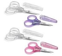 PAFASON Petit Ensemble Ciseaux Bricolage Pointe Droite Courbe Précision pour Scrapbooking Quilting Couture Tricot Broderie Point de Croix Crochet Fil Laine Papier Détail Coupe