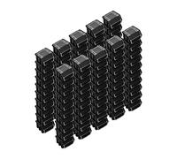 PAFEN Lot de 100 boîtes empilables avec couvercle 115 x 75 x 118 mm - Boîte de visualisation empilable pour mur à outils Boîte de rangement Noir