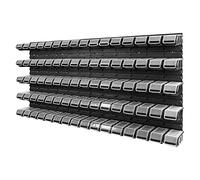 PAFEN Lot de 80 étagères murales empilables avec couvercle Noir 1544 x 780 mm