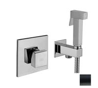 Paffoni Bidet Kit - Mitigeur de bidet encastré, avec douchette et corps, noir mat KITDUP112NO