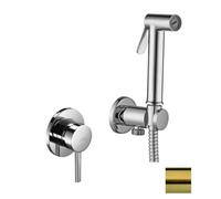 Paffoni Bidet Kit - Mitigeur de bidet encastré, avec douchette et corps, or brossé KITDUP110HGSP