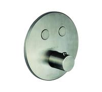 Paffoni Compact Box - Mitigeur thermostatique encastré, pour 2 sorties, inox CPT018ST