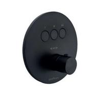Paffoni Compact Box - Mitigeur thermostatique encastré, pour 3 sorties, noir mat CPT019NO