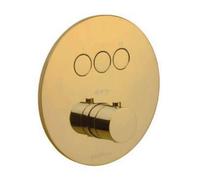 Paffoni Compact Box - Mitigeur thermostatique encastré, pour 3 sorties, or CPT019HG