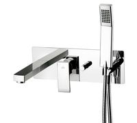 Paffoni Elle - Mitigeur de baignoire encastré avec accessoires et corps d’encastrement, chrome EL001CR