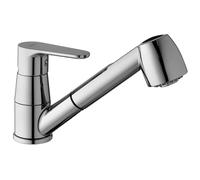 Paffoni Green - Mitigeur d'évier avec douchette extractible, chrome GR183CR