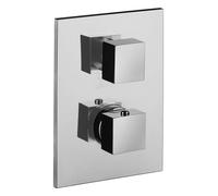 Paffoni Level - Mitigeur de douche thermostatique encastré pour 2 sorties, avec corps, chrome LEQ518CR