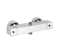 Paffoni Level - Mitigeur thermostatique avec des connexions supérieure et inférieure pour la douche, chrome LEQ269CR