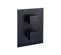Paffoni Level - Mitigeur thermostatique de douche, encastré, avec corps d’encastrement, 3 sorties, noir mat LEQ519NO/M
