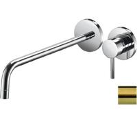Paffoni Light - Mélangeur lavabo avec corps de mélange, montage 2 trous, or brossé LIG007HGSP70