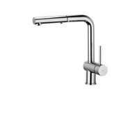 Paffoni Light - Mitigeur d’évier avec douchette extractible, chrome LIG285CR-MET