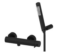 Paffoni Light - Mitigeur de douche avec accessoires, noir mat LIG168DNO