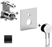 Paffoni Ringo - Mélangeur encastré pour 2 appareils, noir mat RINBOX015NO/M
